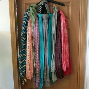 Lot of scarves